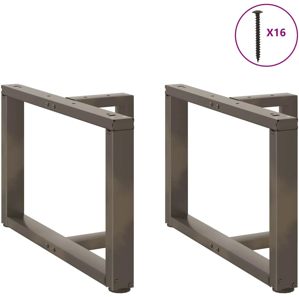 Kavos staliuko kojelės, 2 vnt., juodos, 70x25x(42-43) cm, plienas