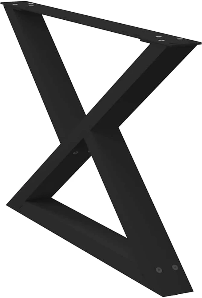 Kavos staliuko kojelės, 2 vnt., juodos, 70x(42-43,3) cm, plienas
