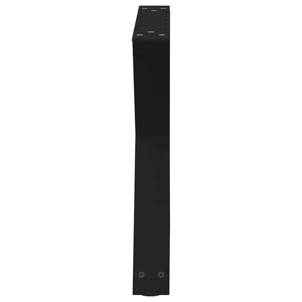 Kavos staliuko kojelės, 2 vnt., juodos, 60x(42-43,3) cm, plienas