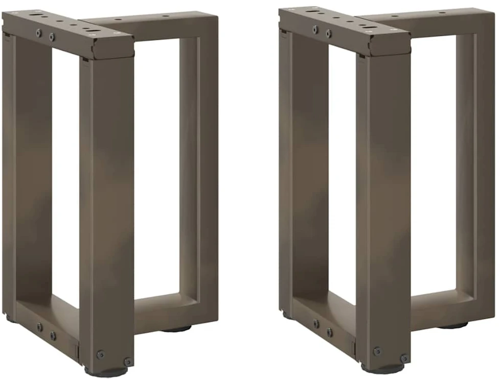 Kavos staliuko kojelės, 2 vnt., juodos, 38x25x(42-43) cm, plienas