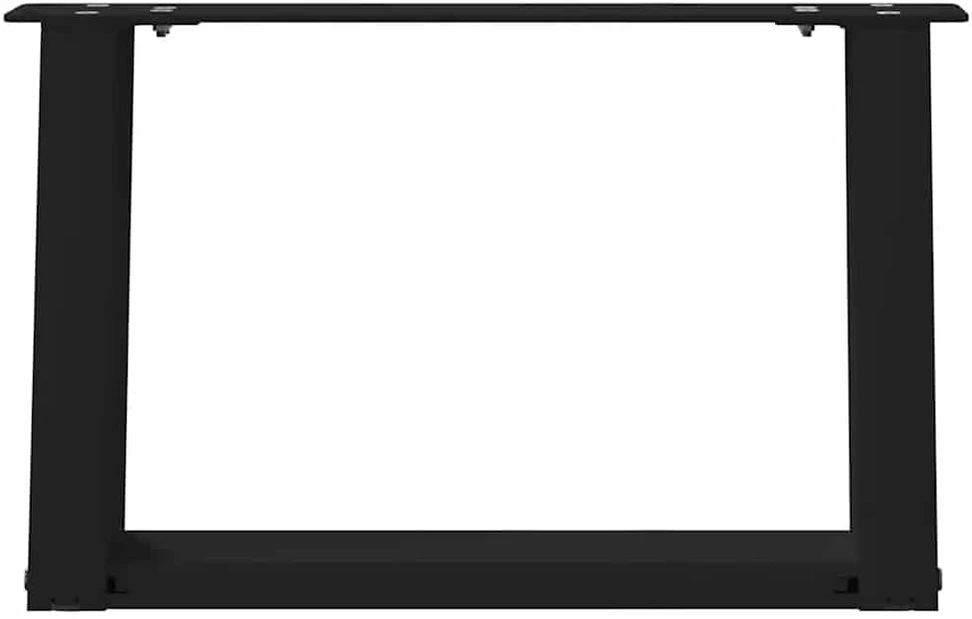 Kavos staliuko kojelės, U formos, 2 vnt., juoda, 40x(30-31)cm
