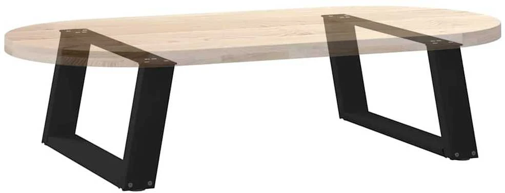 Kavos staliuko kojelės, U formos, 2 vnt., juoda, 60x(30-31)cm
