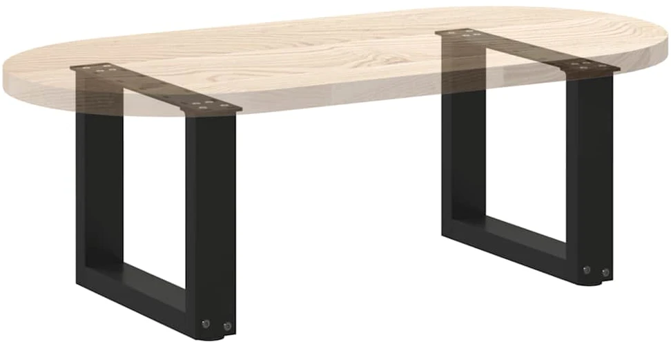 Kavos staliuko kojelės, U formos, 2 vnt., juoda, 40x(30-31)cm