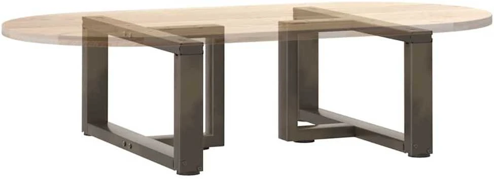 Kavos staliuko kojelės, 2 vnt., juodos, 70x25x(30-31) cm, plienas