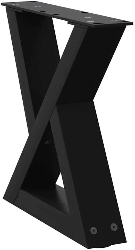 Kavos staliuko kojelės, 2 vnt., juodos, 30x(30-31,3) cm, plienas