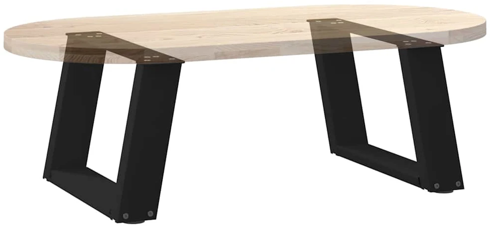 Kavos staliuko kojelės, U formos, 2 vnt., juoda, 50x(30-31)cm