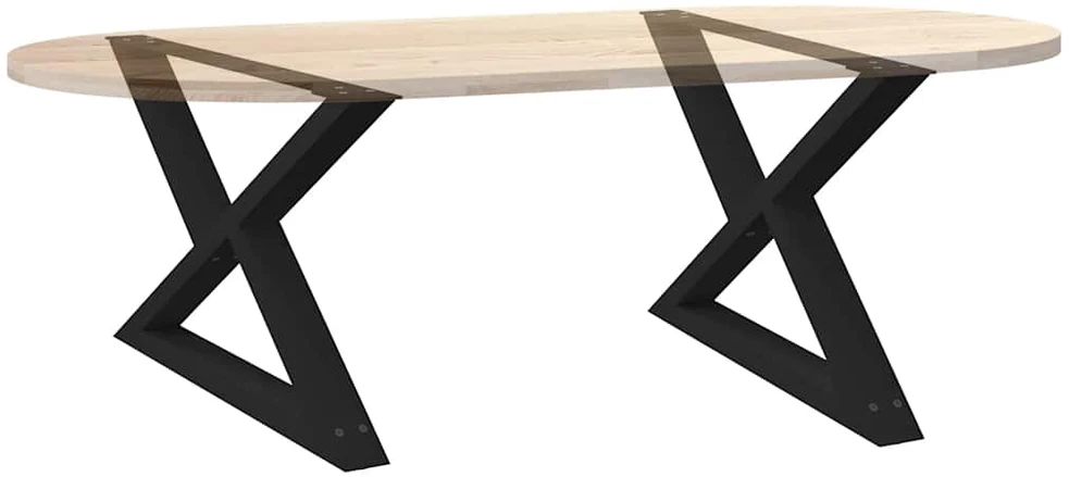 Kavos staliuko kojelės, 2 vnt., juodos, 70x(42-43,3) cm, plienas