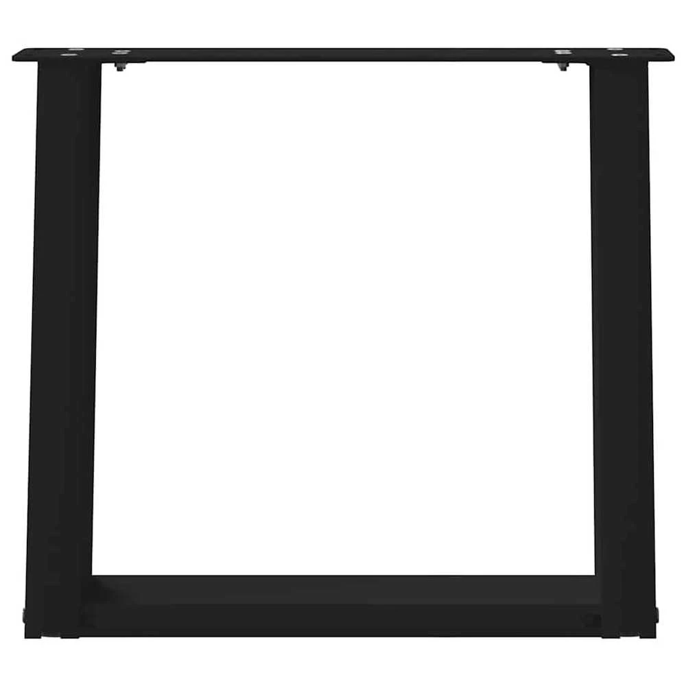 Kavos staliuko kojelės, U formos, 2 vnt., juoda, 50x(42-43) cm