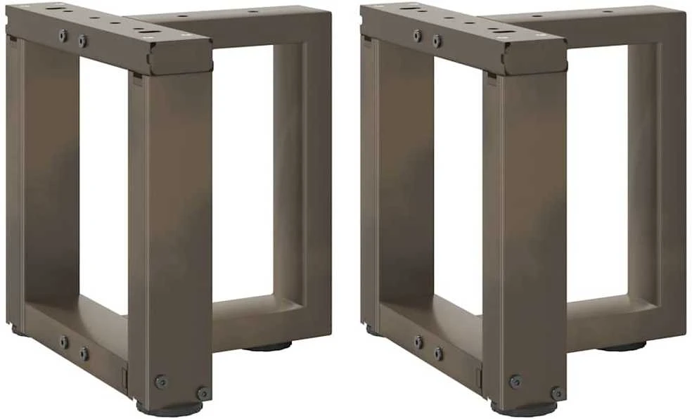 Kavos staliuko kojelės, 2 vnt., juodos, 30x25x(30-31) cm, plienas