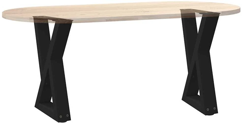 Kavos staliuko kojelės, 2 vnt., juodos, 38x(42-43,3) cm, plienas