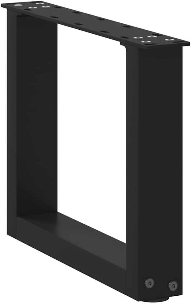 Kavos staliuko kojelės, 2 vnt., juodos, 30x(30-31) cm, plienas, U formos