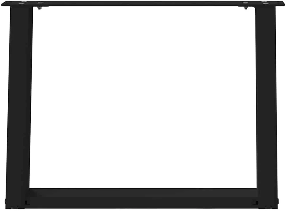 Kavos staliuko kojelės, U formos, 2 vnt., juoda, 70x(42-43) cm