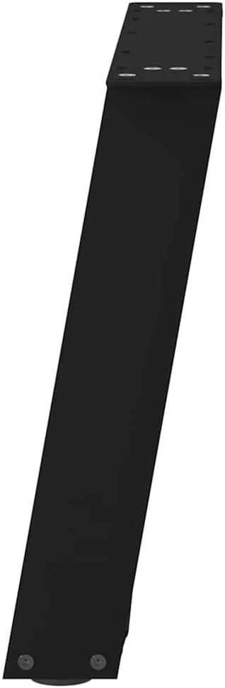 Kavos staliuko kojelės, U formos, 2 vnt., juoda, 60x(42-43) cm