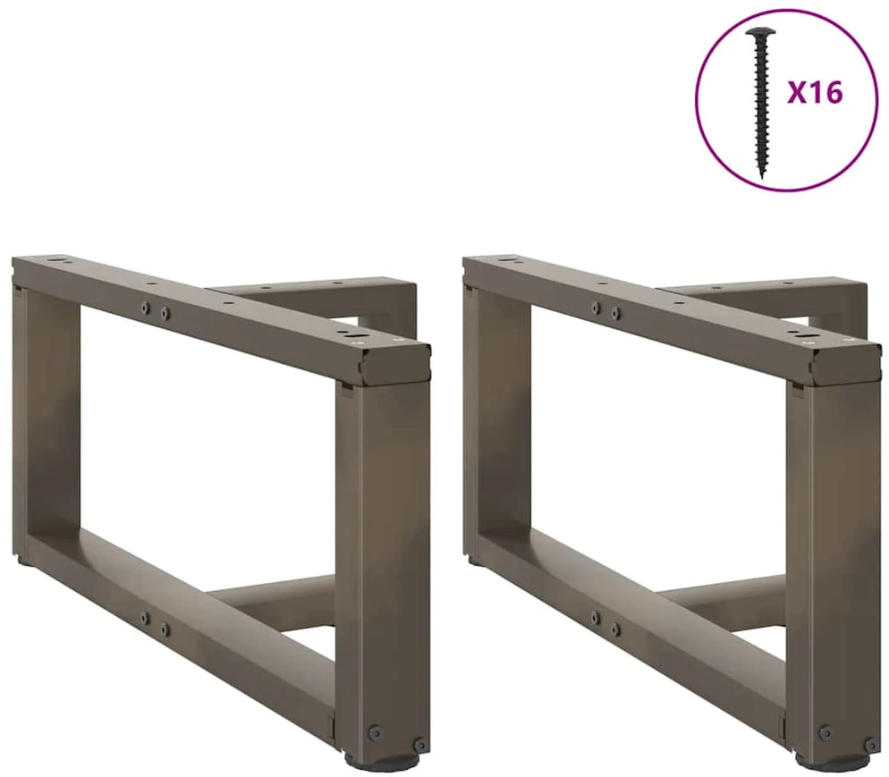 Kavos staliuko kojelės, 2 vnt., juodos, 70x25x(30-31) cm, plienas