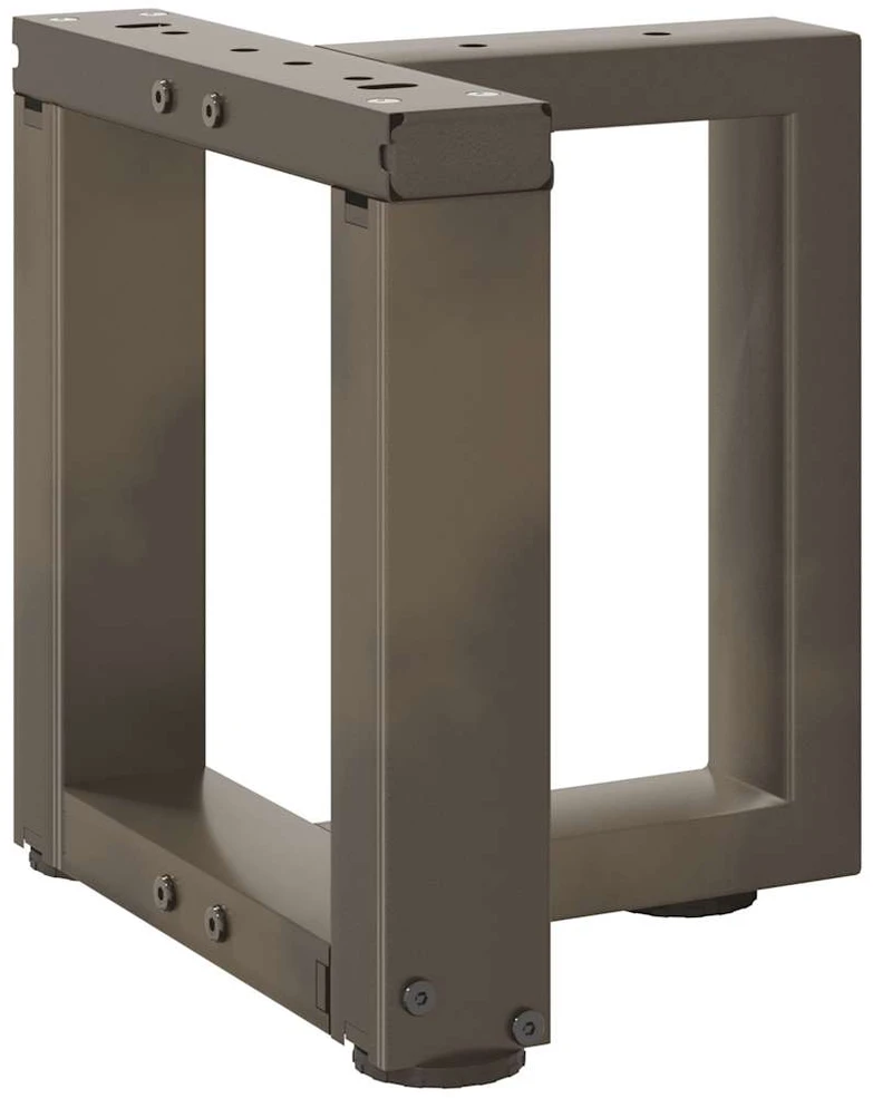 Kavos staliuko kojelės, 2 vnt., juodos, 30x25x(30-31) cm, plienas