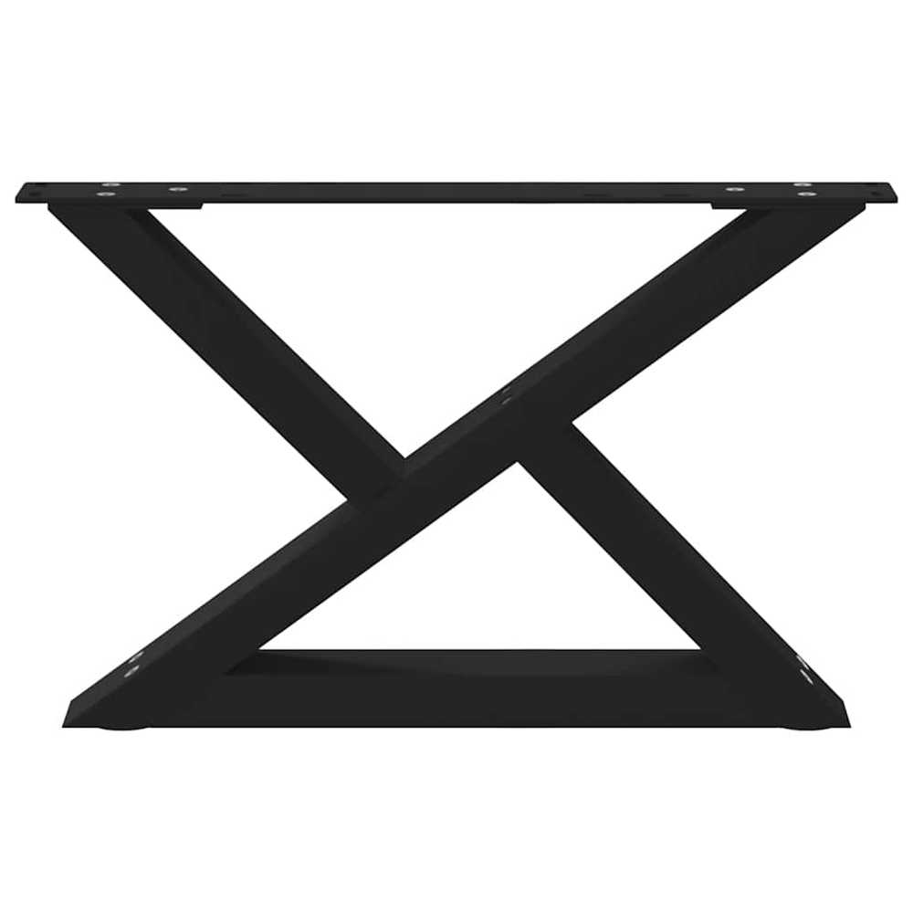 Kavos staliuko kojelės, 2 vnt., juodos, 60x(30-31,3) cm, plienas