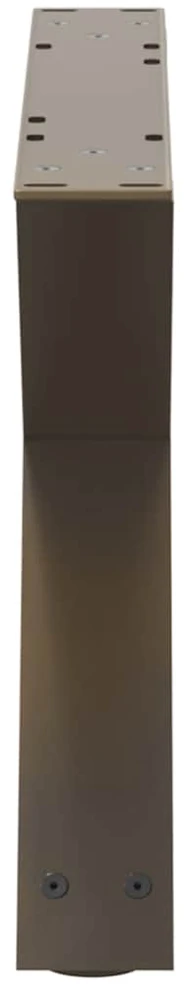Kavos staliuko kojelės, 2 vnt., natūralus plienas, 50x(30-31,3) cm, plienas