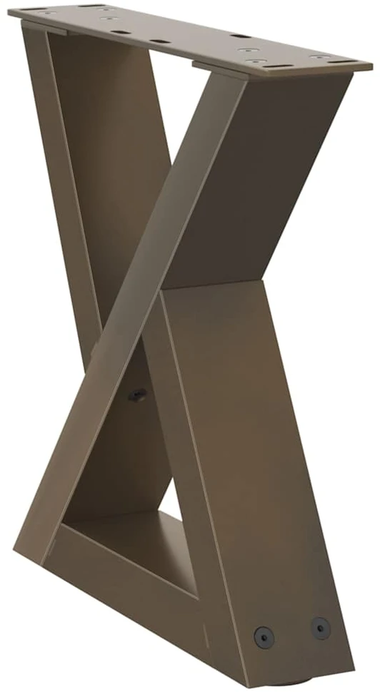 Kavos staliuko kojelės, 2 vnt., natūralus plienas, 40x(30-31,3) cm, plienas