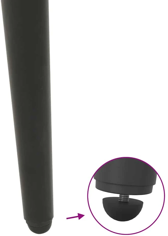 Kavos staliuko kojelės, 4 vnt., antracito, 42-43cm, plienas
