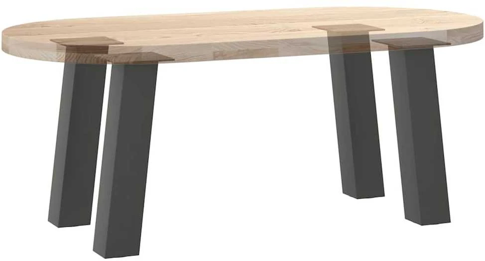 Kavos staliuko kojelės, 4 vnt., antracito spalvos, 42 cm, plienas