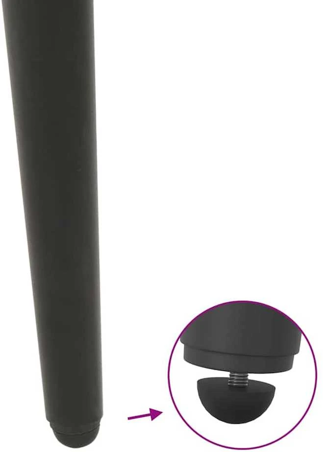 Kavos staliuko kojelės, 4 vnt., antracito, 42-43cm, plienas