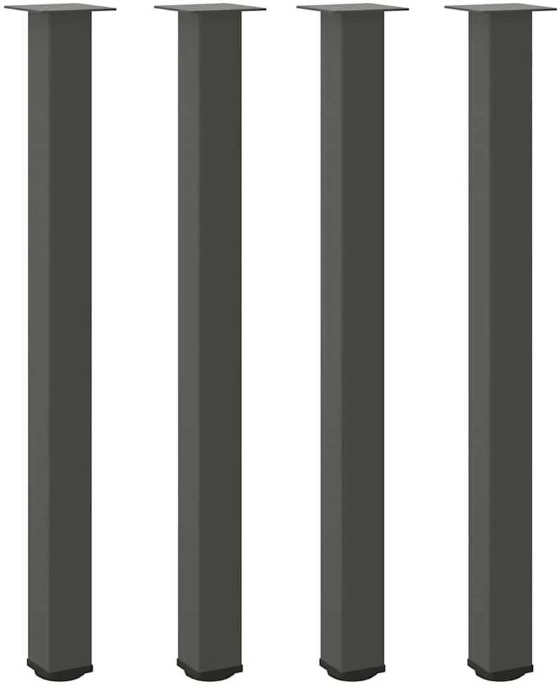 Baro stalo kojos, 4 vnt., antracito spalvos, 110-112 cm, plienas