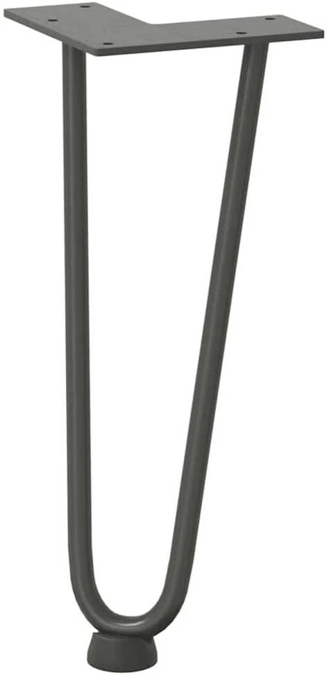 Kavos staliuko kojelės, 4 vnt., antracito spalvos, 30 cm, plienas, segtukai