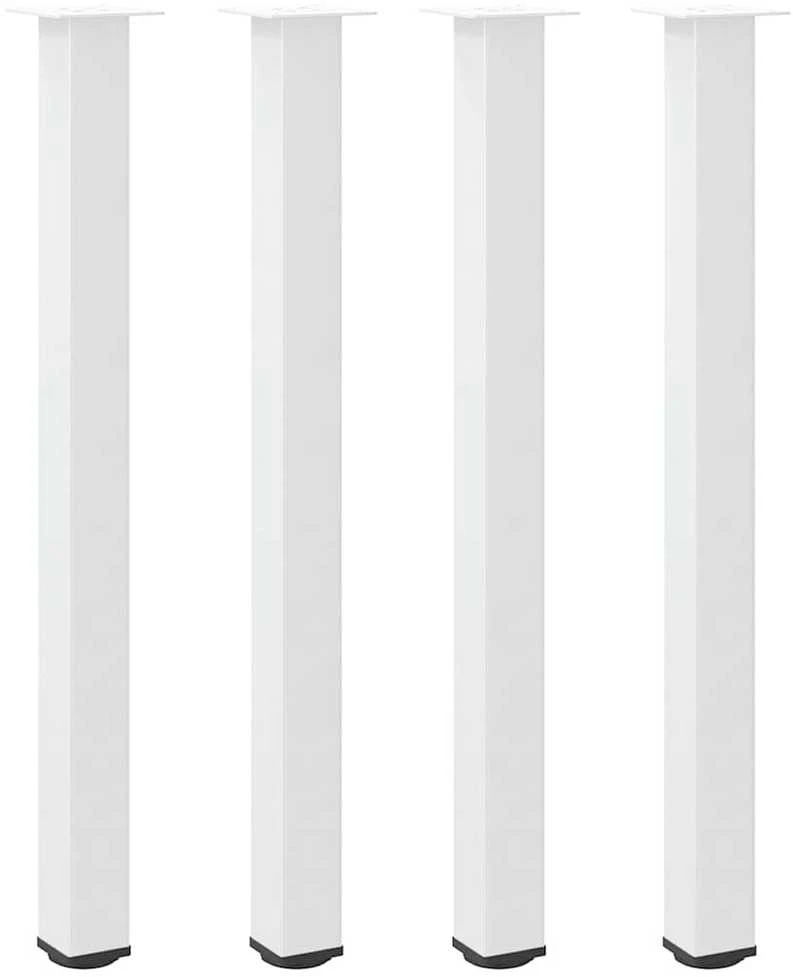 Baro stalo kojos, 4 vnt., baltos, 110-112 cm, plienas