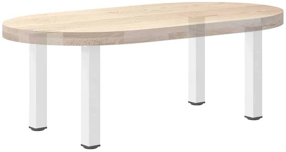 Kavos staliuko kojelės, 4 vnt., baltos, 30-32 cm, plienas