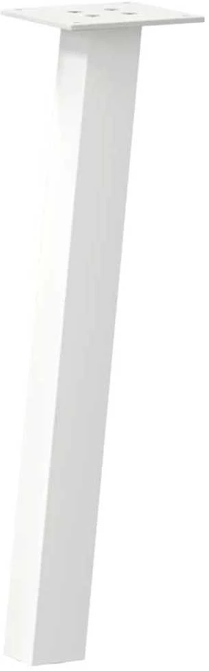 Kavos staliuko kojelės, 4 vnt., baltos, 42 cm, plienas
