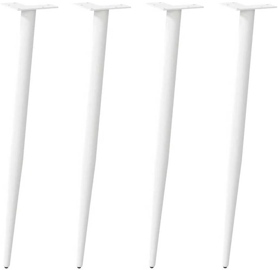 Kavos staliuko kojelės, 4 vnt., balta, 72-73cm, plienas
