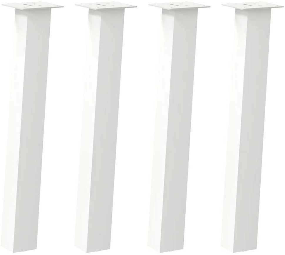 Konsolinio stalo kojos, 4 vnt., baltos, 72 cm, plienas