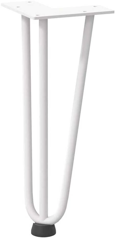 Kavos staliuko kojelės, 4 vnt., baltos, 30 cm, plienas, segtukai