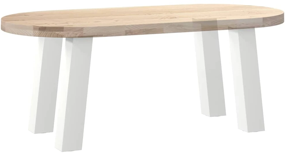 Kavos staliuko kojelės, 4 vnt., baltos, 42 cm, plienas
