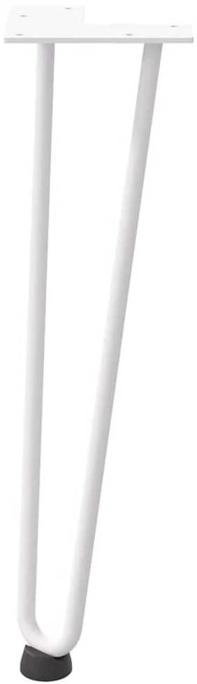 Kavos staliuko kojelės, 4 vnt., baltos, 42 cm, plienas, segtukai