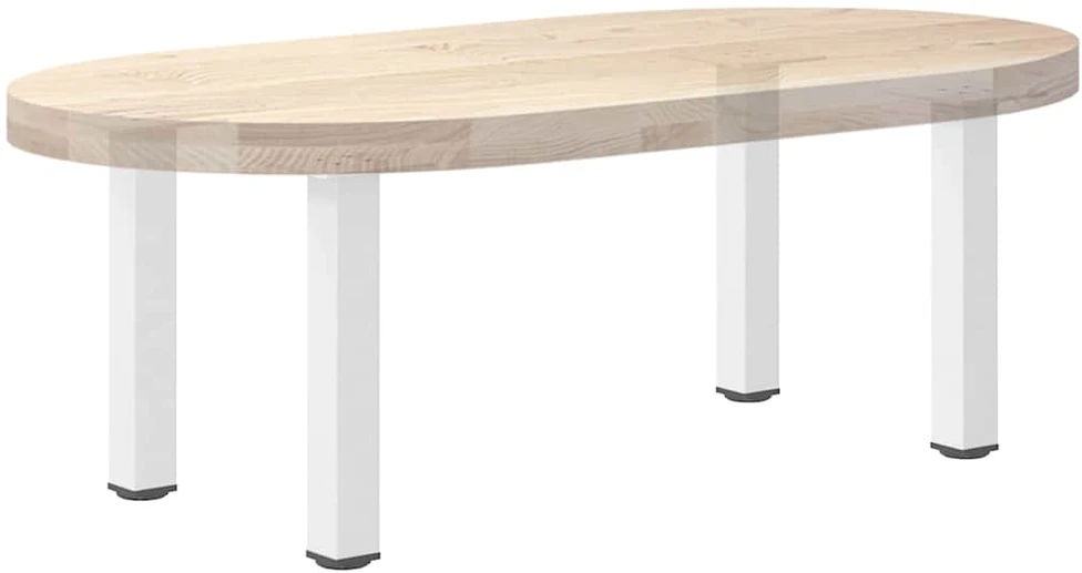 Kavos staliuko kojelės, 4 vnt., baltos, 42-44 cm, plienas