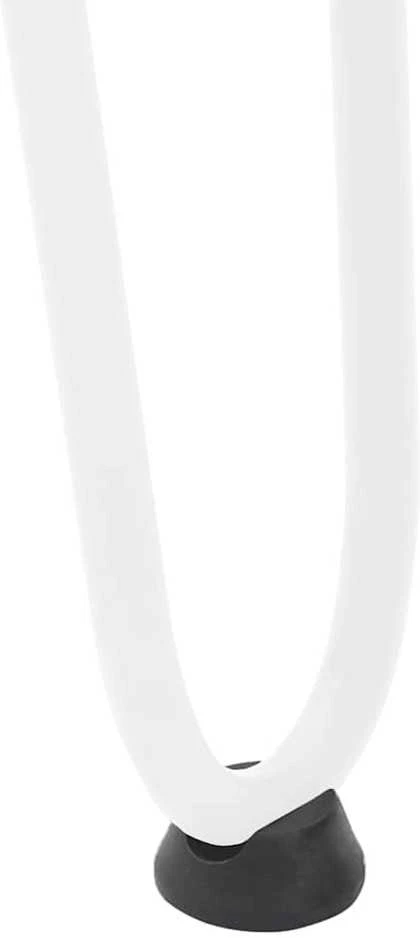 Kavos staliuko kojelės, 4 vnt., baltos, 42 cm, plienas, segtukai