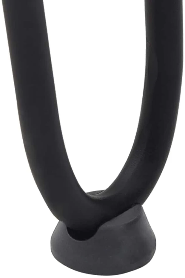 Kavos staliuko kojelės, 4 vnt., juodos, 10 cm, plienas, segtukai