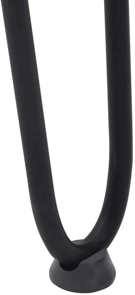 Kavos staliuko kojelės, 4 vnt., juodos, 42 cm, plienas, segtukai
