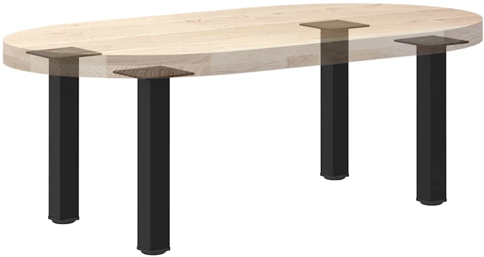 Kavos staliuko kojelės, 4 vnt., juodos, 42-44 cm, plienas