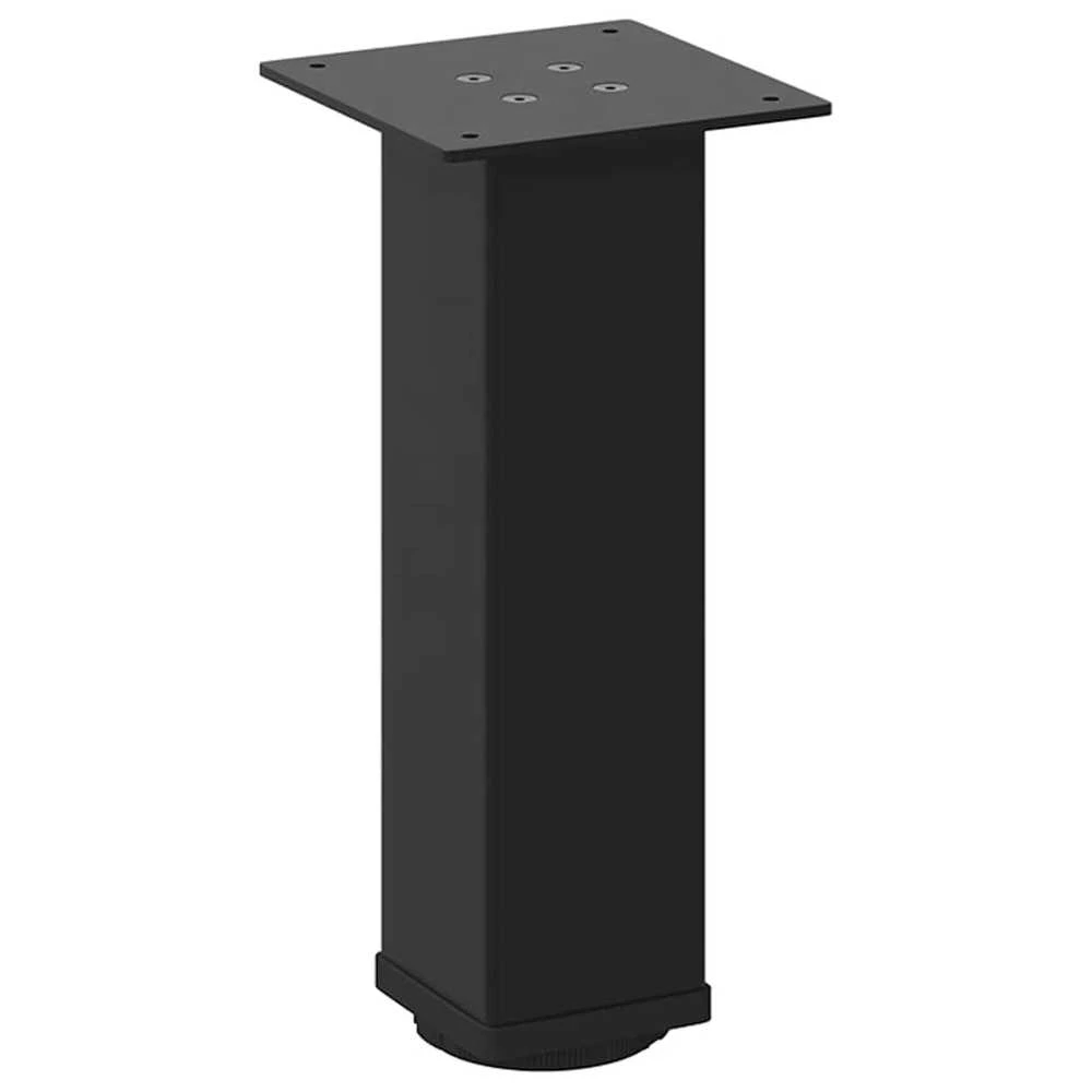 Kavos staliuko kojelės, 4 vnt., juodos, 42-44 cm, plienas