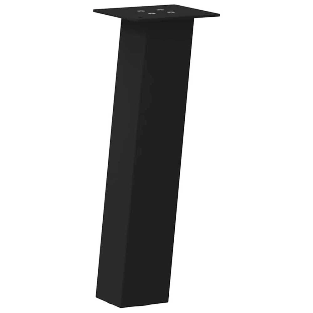 Kavos staliuko kojelės, 4 vnt., juodos, 30 cm, plienas