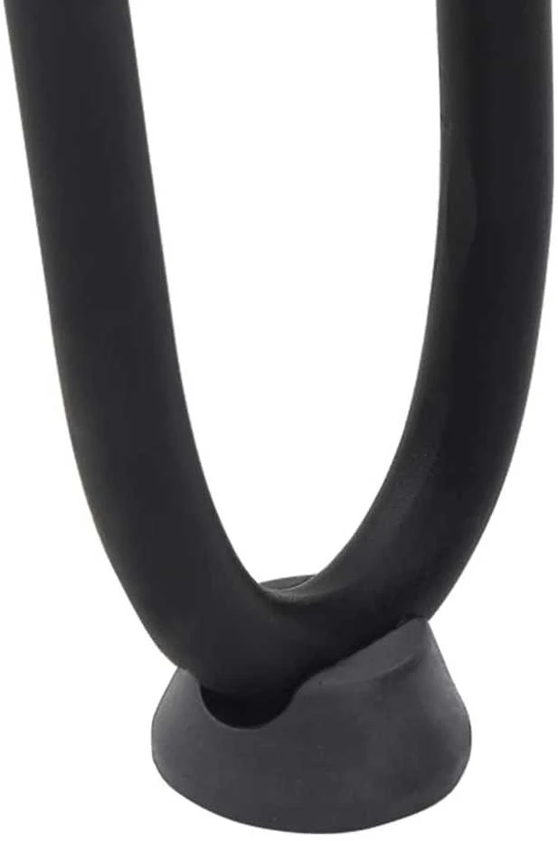 Kavos staliuko kojelės, 4 vnt., juodos, 30 cm, plienas, segtukai