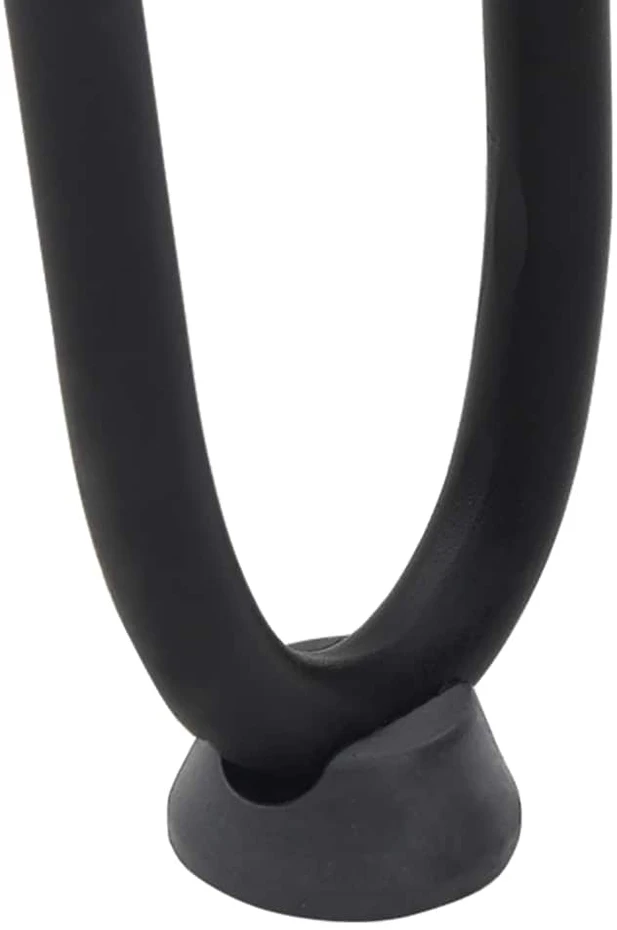 Kavos staliuko kojelės, 4 vnt., juodos, 30 cm, plienas, segtukai
