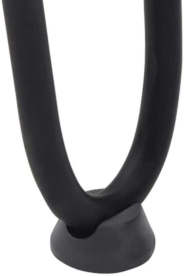 Kavos staliuko kojelės, 4 vnt., juodos, 20 cm, plienas, segtukai