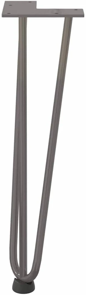 Kavos staliuko kojelės, 4 vnt., natūralus plienas, 42 cm, tvirtas plienas