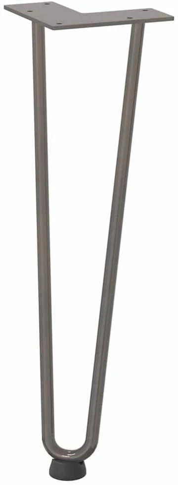 Kavos staliuko kojelės, 4 vnt., natūralus plienas, 42 cm, tvirtas plienas
