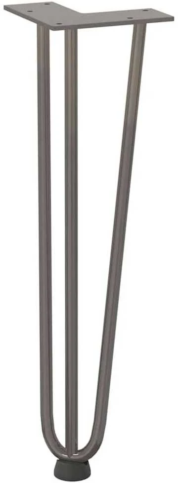Kavos staliuko kojelės, 4 vnt., natūralus plienas, 42 cm, tvirtas plienas