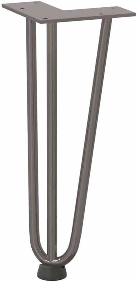 Kavos staliuko kojelės, 4 vnt., natūralus plienas, 30 cm, tvirtas plienas