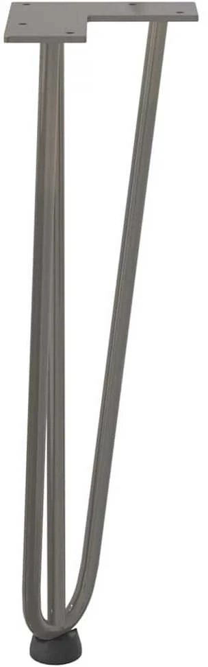 Kavos staliuko kojelės, 4 vnt., natūralus plienas, 42 cm, tvirtas plienas